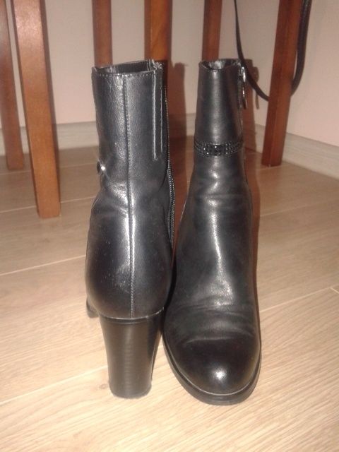 Сапоги кожаные демисезонные, 38р.,