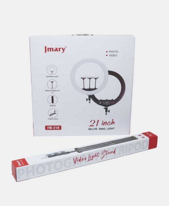 Jmary FM-21R + Штатив + Пульт Кольцевая светодиодная лампа