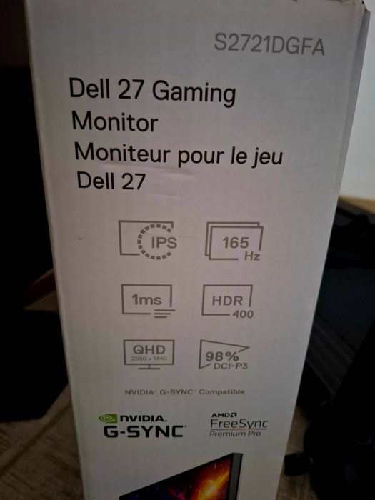 Monitor Gaming Dell 27 inch IPS 165 Hz QHD ca nou