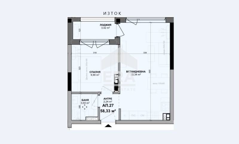 Продава се Двустаен апартамент в Варна, Изгрев - 58 кв.м за 1350 €/кв.м - Снимка #4