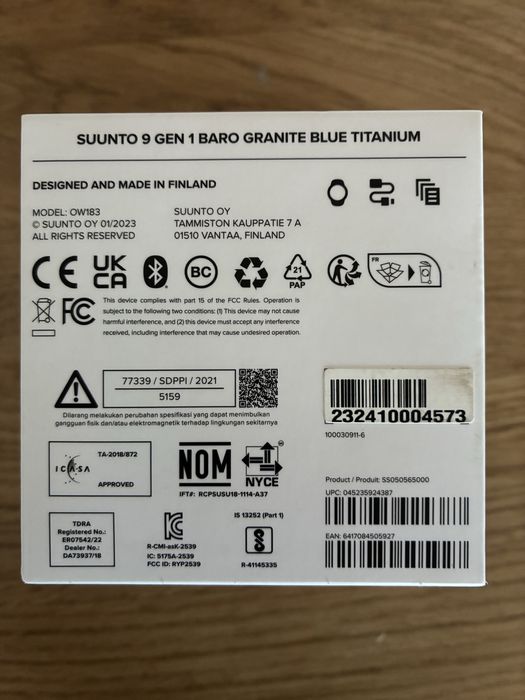 Vând SUUNTO 9 baro titanium