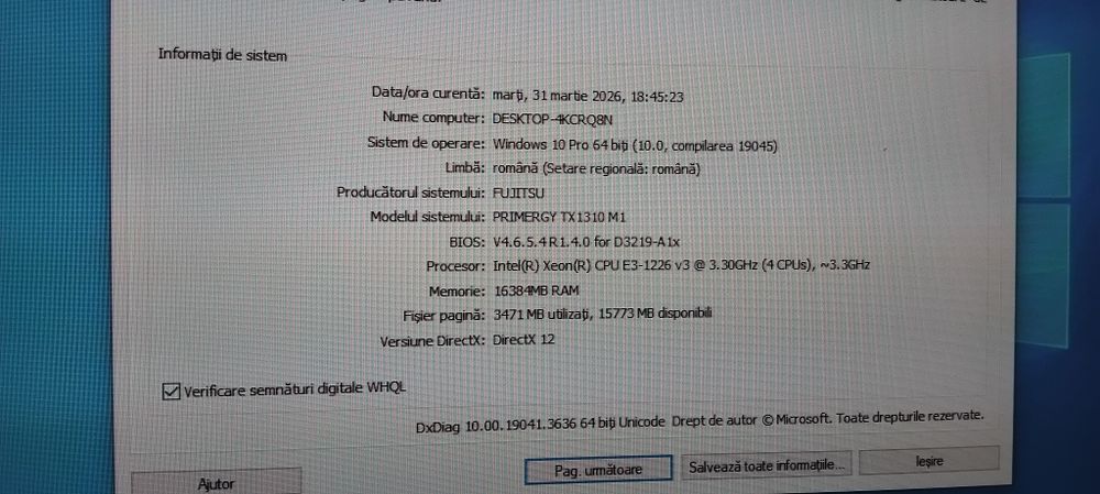 Fujitsu primergy tx1310
