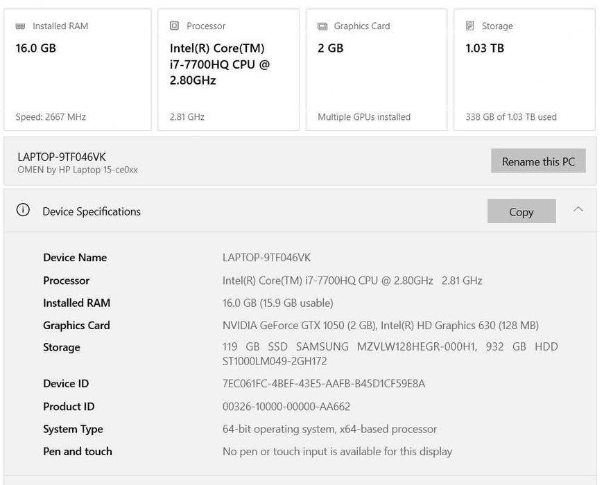 Лаптоп HP OMEN an0xx