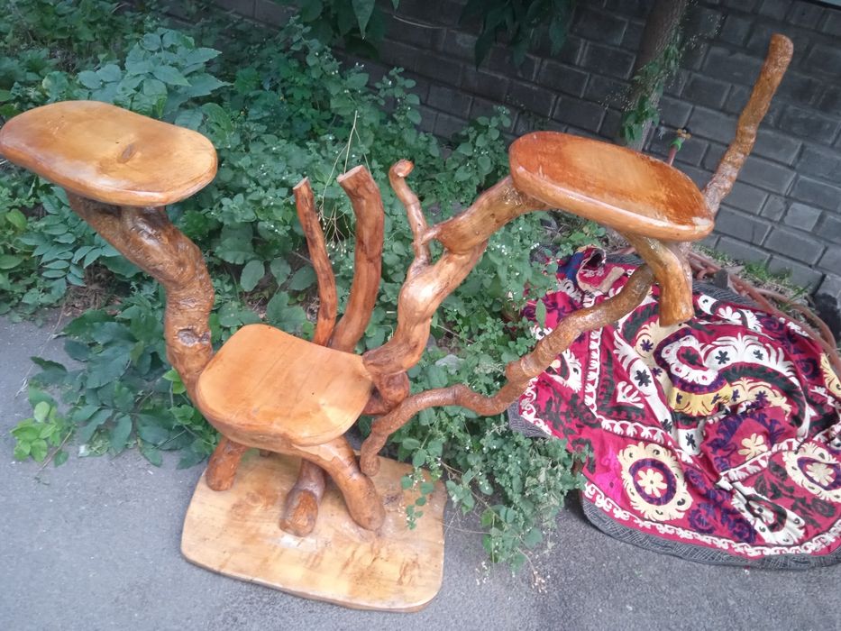 Антикварная Этажерка 3 полки в стиле Коненкова