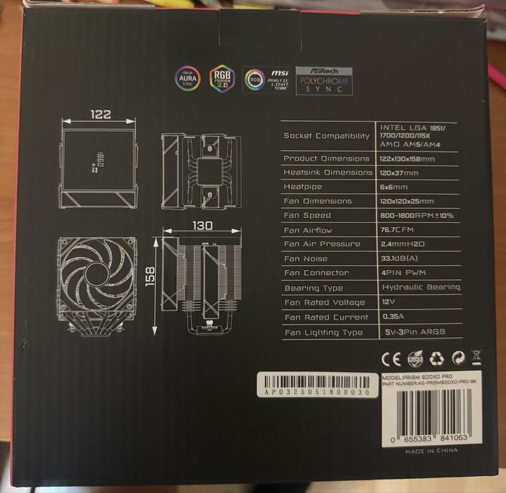 Vand cooler aer Alphagear 60dxd pro RBG