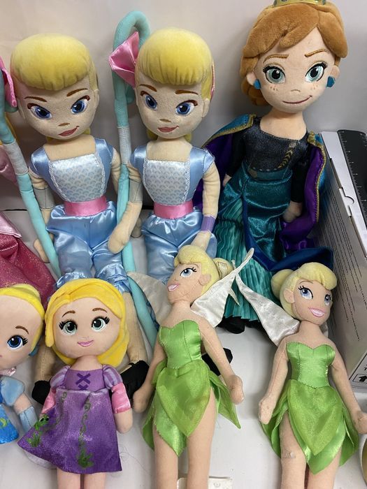 Disney lot 9 jucării din pluș papuși prințese diverse modele