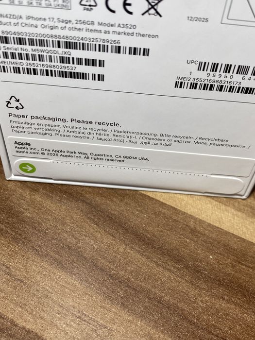 iPhone 17• 256 GB • Sage / Cod produs: 9537