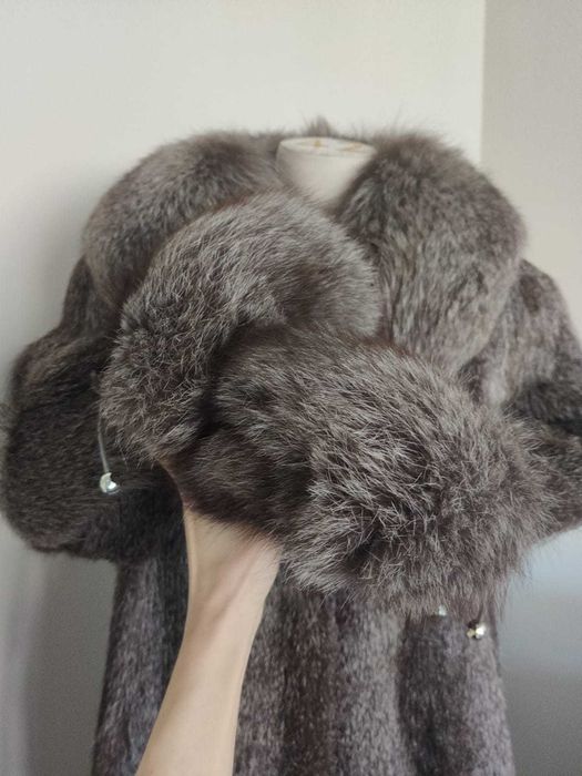 Шуба из нутрии длинная