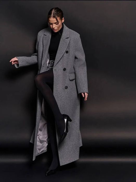 Пальто шерстяное, оверсайз