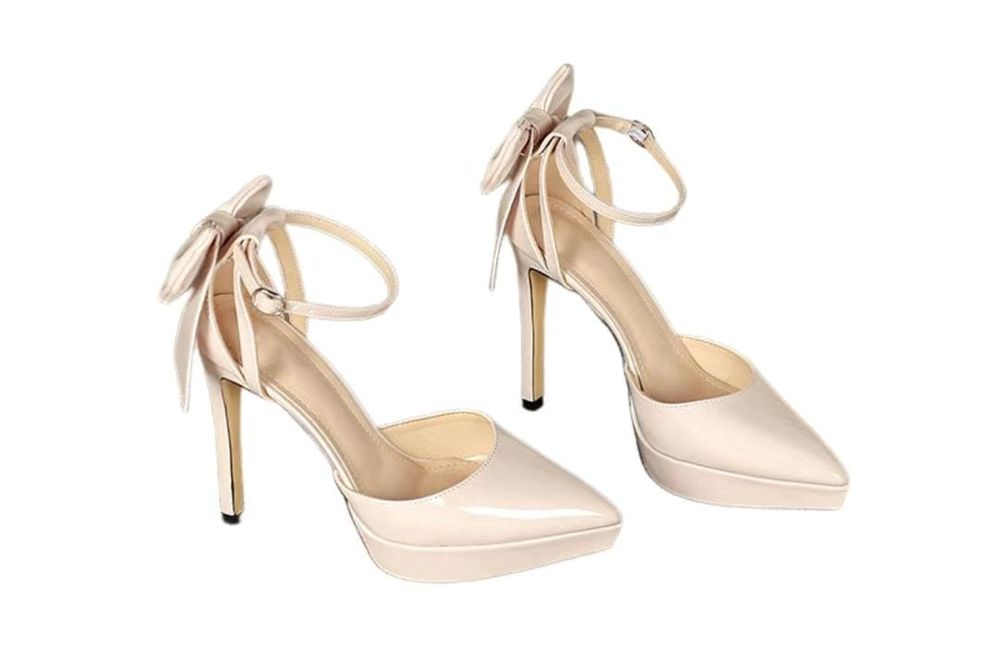 Новые женские бежевые туфли на каблуке 12 см