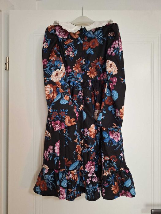 Rochie pentru fete, cu guler si maneca lunga, 7 ani