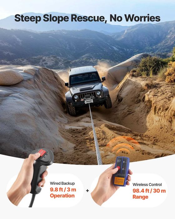 Troliu 12V Select Line 13500 LBS | 6200 KG | Wireless + Fir | Preț Imbatabil | Transport GRATUIT
