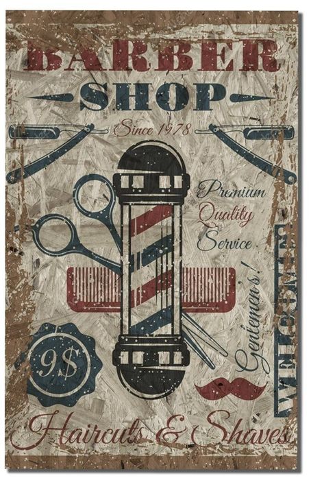 Оформление барбершопа: интерьер, постеры,объемные буквы, неон, печать.