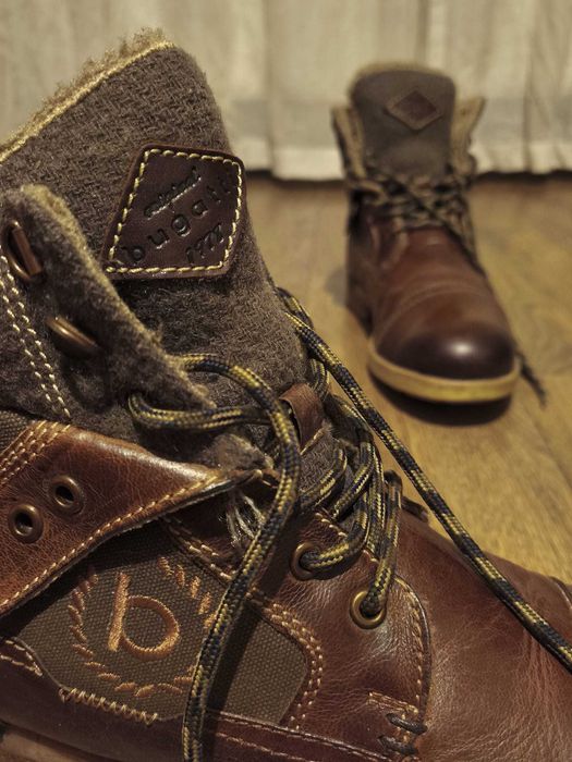 Ghete Bugatti maro cogniac 44