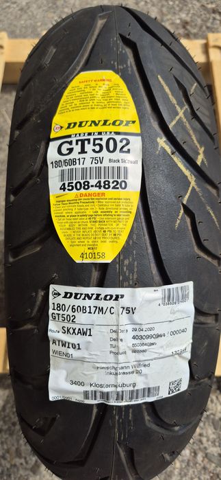 O anvelopa moto spate noua Dunlop GT502,180/60/B17,dot 2018.