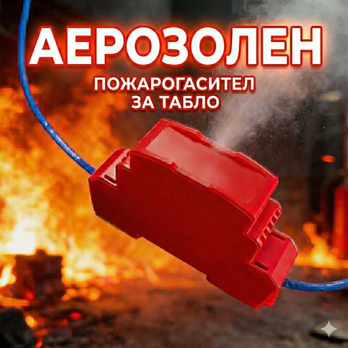 Автоматичен Аерозолен Пожарогасител за Електрически Табла Кутии солар