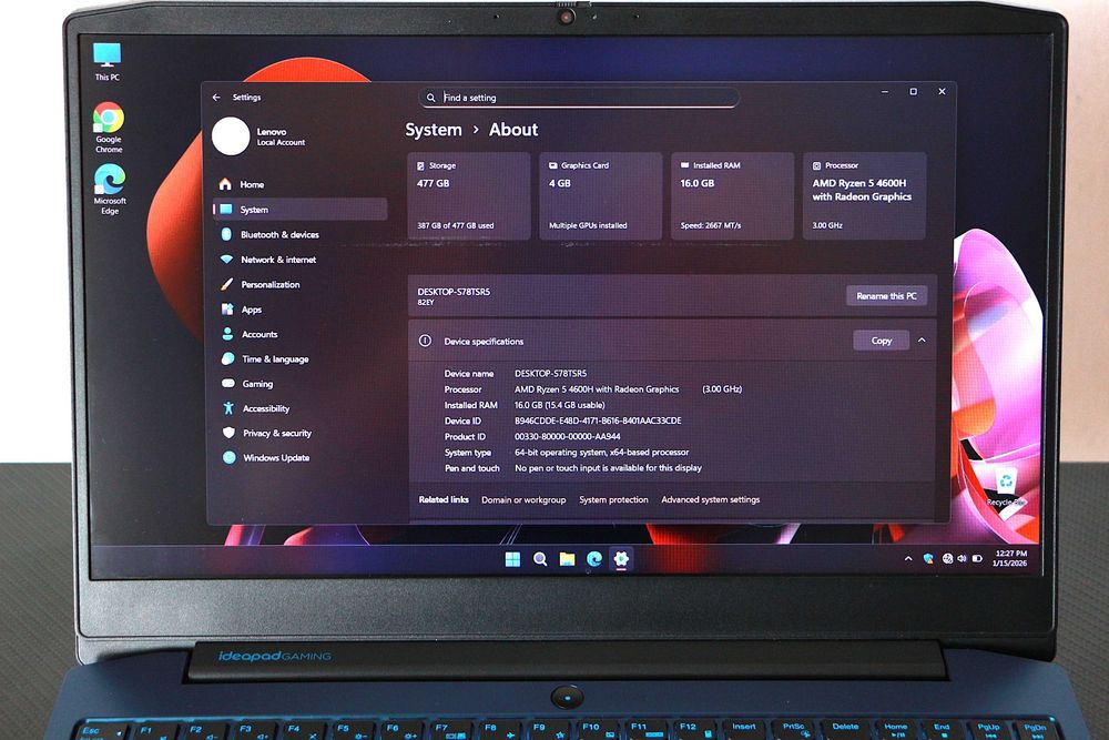 Lenovo Gaming Ideapad Ryzen 5 4.0GHz, GTX 1650 4GB, 16GB RAM 512GB SSD