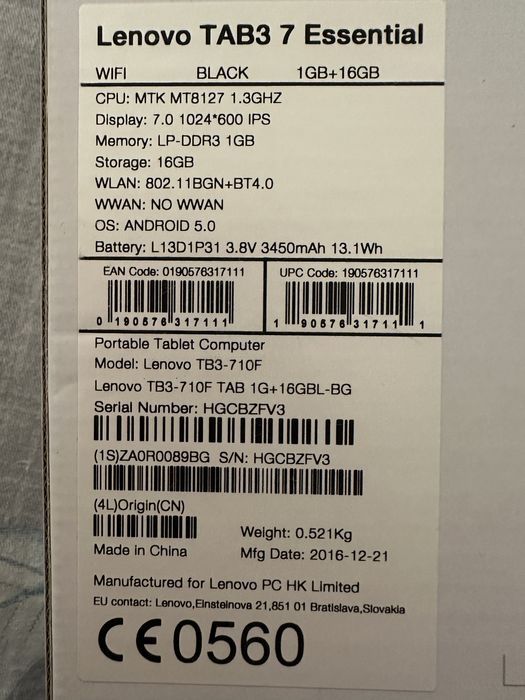 Tableta Lenovo Tab3 7 Essential