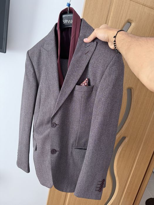 Suvari costum barbatesc slim fit 3 piese, costum nunta, botez