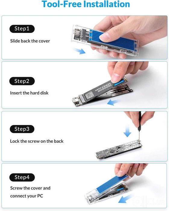 ***** предлагает - Новый кейс ORICO для ssd nvme - type-c