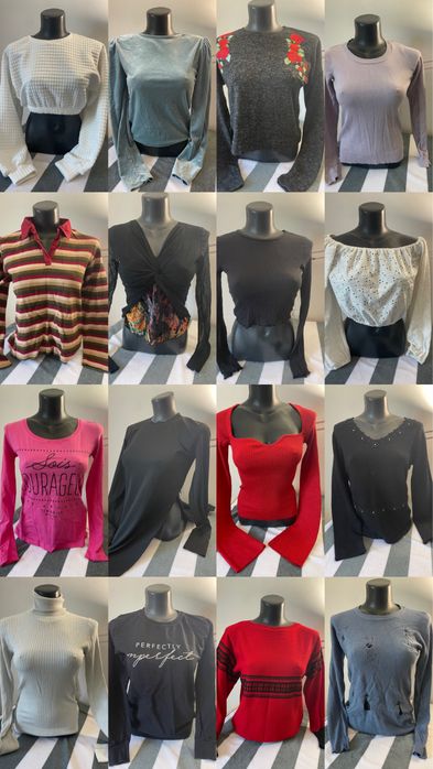 LOT 71 HAINE DAMĂ XS-M-– tricouri, topuri, cămăși, bluze