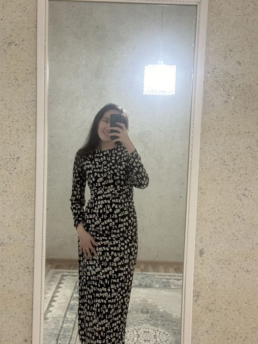 Длинное платье Mango темное