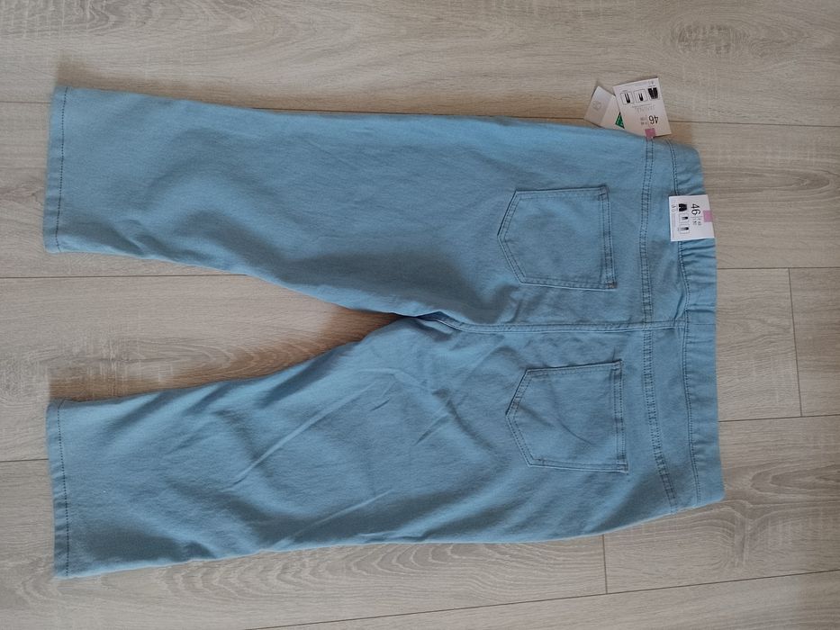 Blugi subțiri 3/4 elastici cu talie înaltă