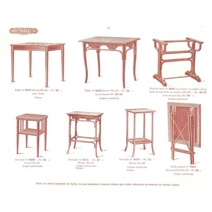 Маса Thonet, Model 9171, Vienna Secesion, 1910'