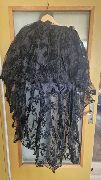 Черна пола, подходяща за косплей, хелоуин