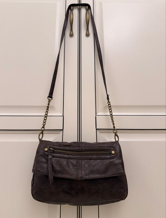 Geanta crossbody Nine West - piele ecologica, maro inchis