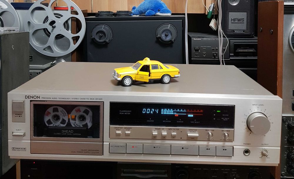Casetofon Deck Stereo Vintage DENON DR M20 Silver (3 CAPETE)Japan