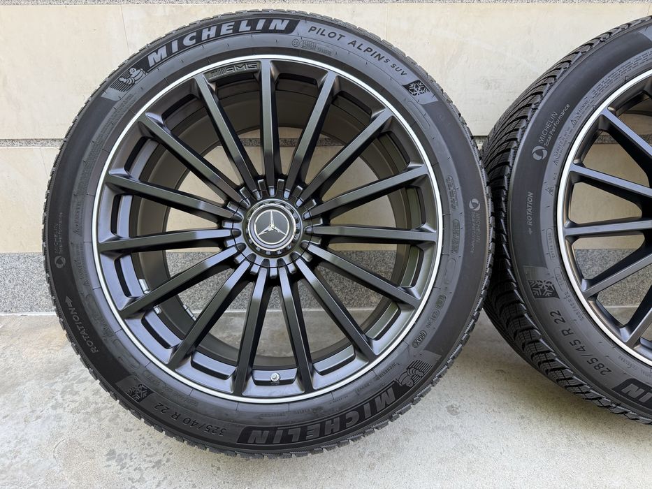 Оригинални джанти Мерцедес GLS МАЙБАХ 63АМГ 22 цола Mercedes GLS 167 63AMG MAYBACH X167 GLS600 ГЛС 450d фейслифт пакет БРАБУС ГЛС класа с нови гуми