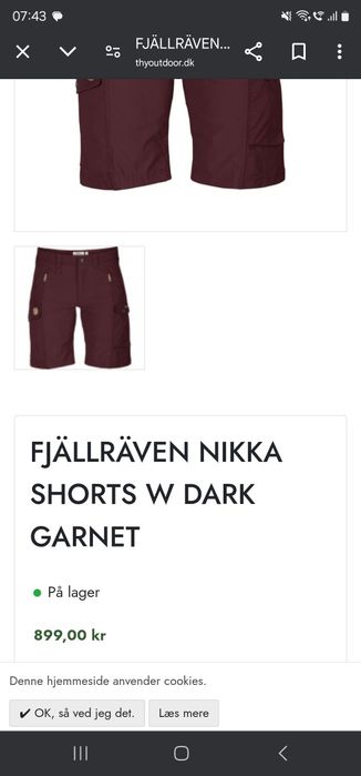 Pantaloni scurți Nikka Fjallraven pentru femei, curbat, granat închis