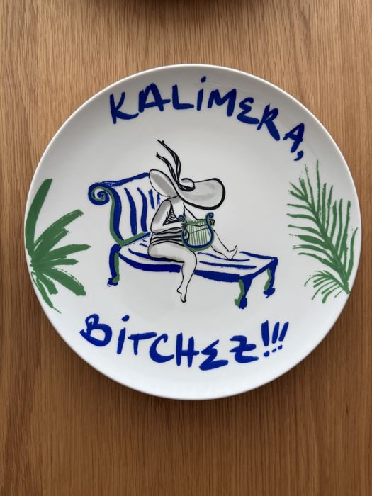 Set farfurii Chicineta cu mesaj lucrate manual