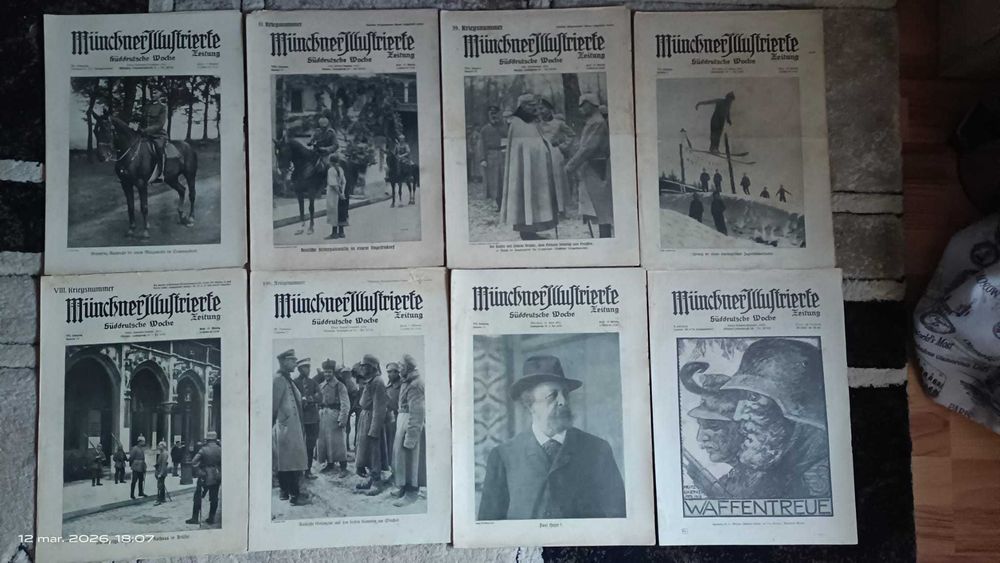 WW1- Lot ziare ”Münchner Illustrierte Zeitung”
