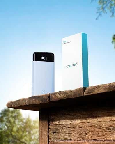 Нова Външна Батерия 20000mAh бързо зареждане 6 изхода, 4 кабела, USB C