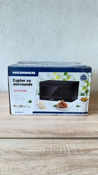 Cuptor cu microunde Heinner HMW-MD20MBK, 20L, 700W – NOU