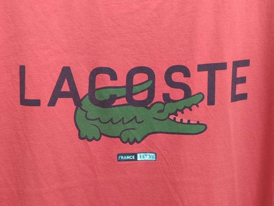 Lacoste Red T-shirt / XL / Бренд Футболка Тренд