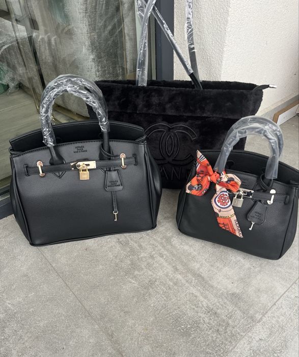 Луксозна чанта ,кожа -велур