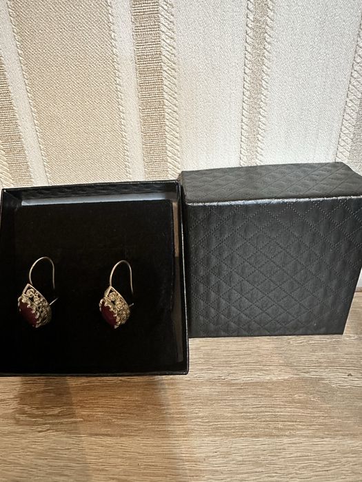 Серьги СССР с александритом