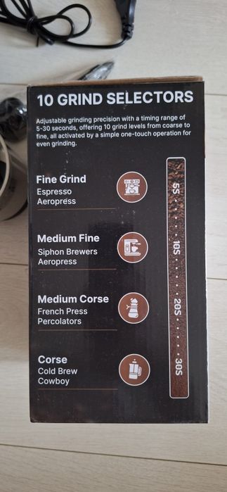 Vând rasnita de cafea Latkon,cu granulație reglabilă, bol detasabil