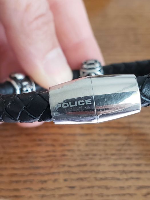 Гривна естествена кожа Police