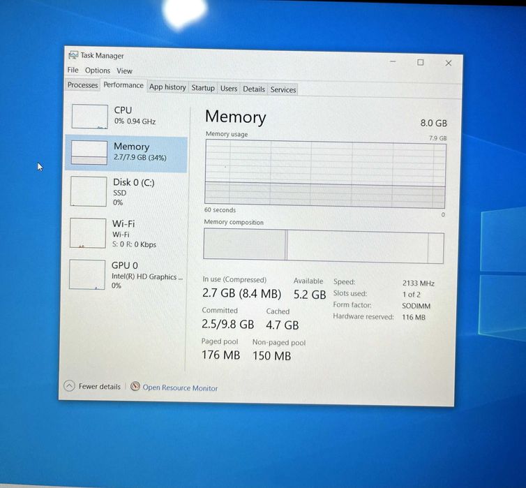 Лаптоп Dell Latitude 7280, Intel Core i7 7600U, 8GB ram