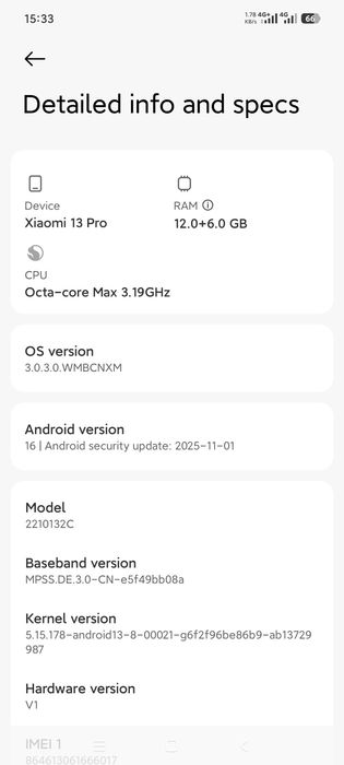 Xiaomi 13pro 12+12rom 512 gb ideal