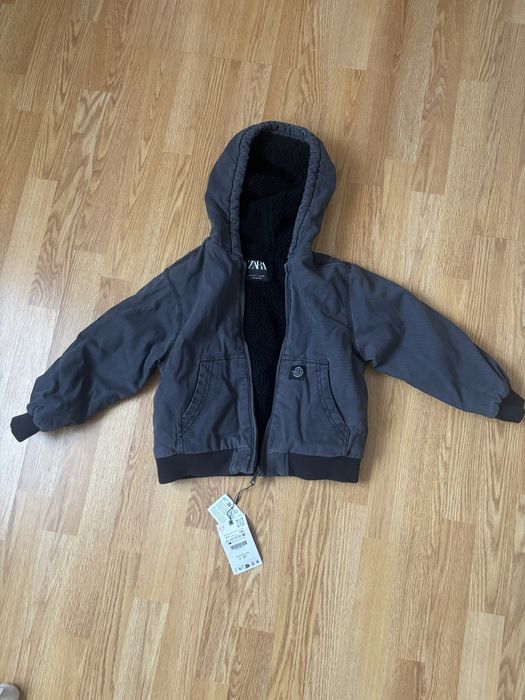Geaca zara 6-7 ani culoare gri inchis