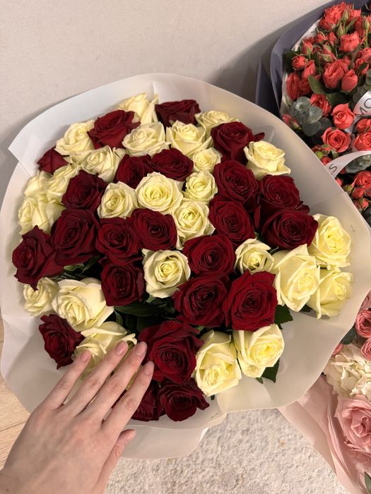 Цветы розы 51 шт