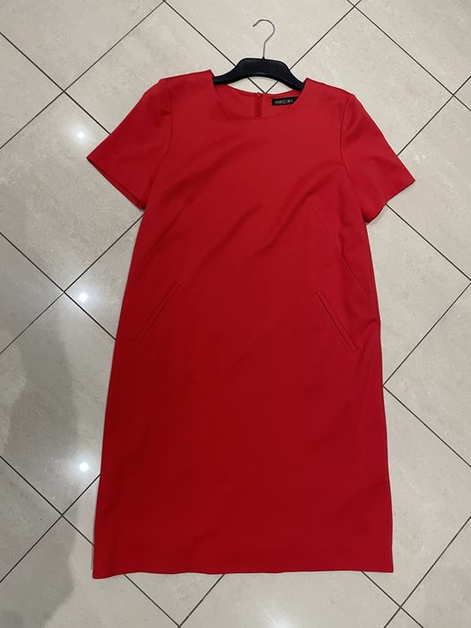 Червена рокля Marco Polo;Копринена  Zara L;Marc Cain