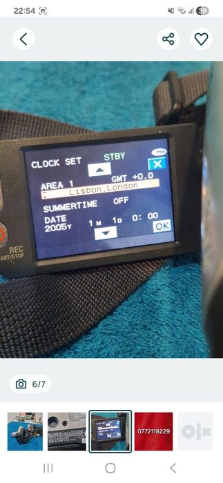 Camera foto  - video digitala Sony, funcționează  doar la priză