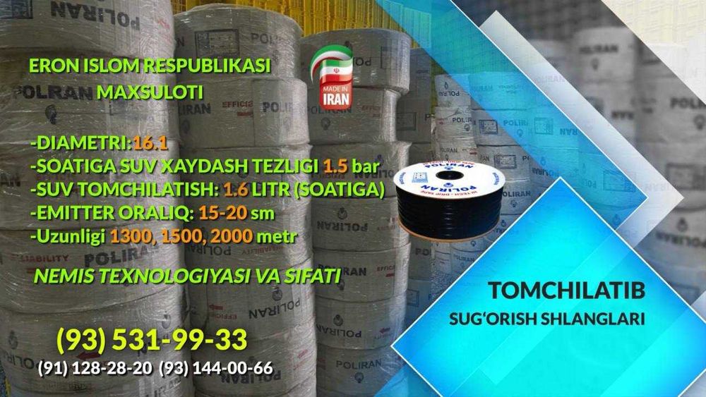 Kapilniy shlanka Eron maxsuloti