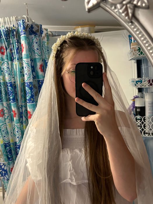 Voal lung 1.60-1.70 metri dublu broderie